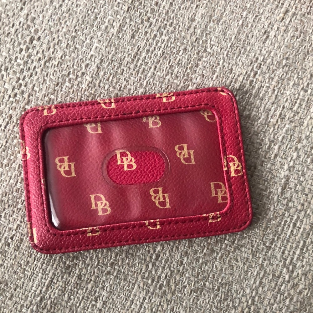 Dooney & Bourke (rare retired print!) Signature Hot Pink Card Holder